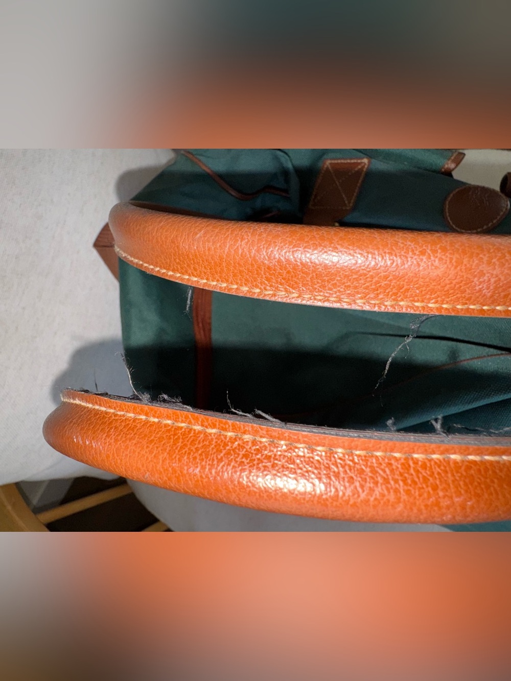 Vintage 90s Polo Ralph Lauren Green Duffle Weekender Travel X-Large Bag-Unisex - Picture 13 of 16